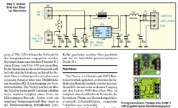 ELV-Schaltung für 300 mA mit LTC3490